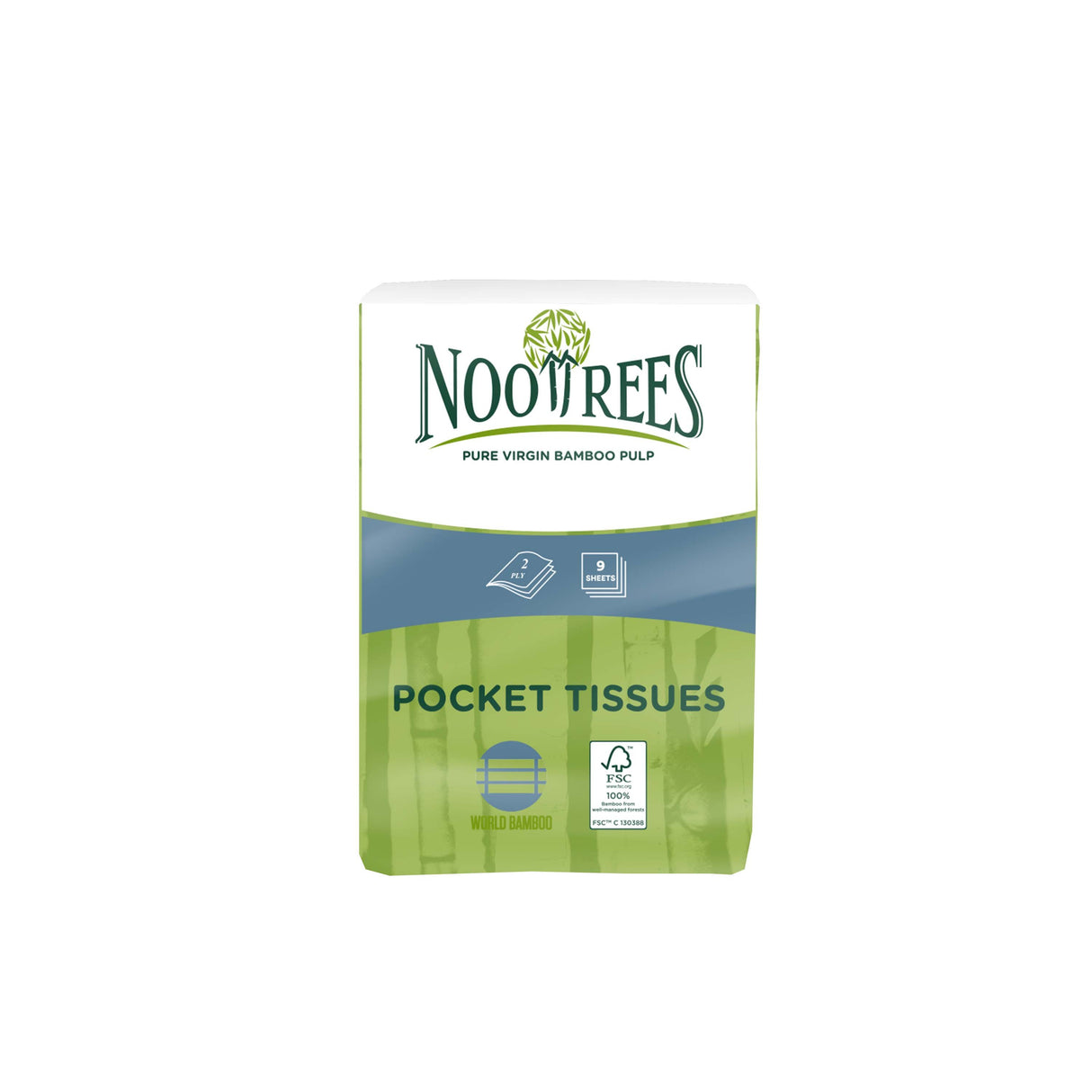 NooTrees Bamboo 2 Ply Pocket Tissue 10 packs x 3 Value Pack