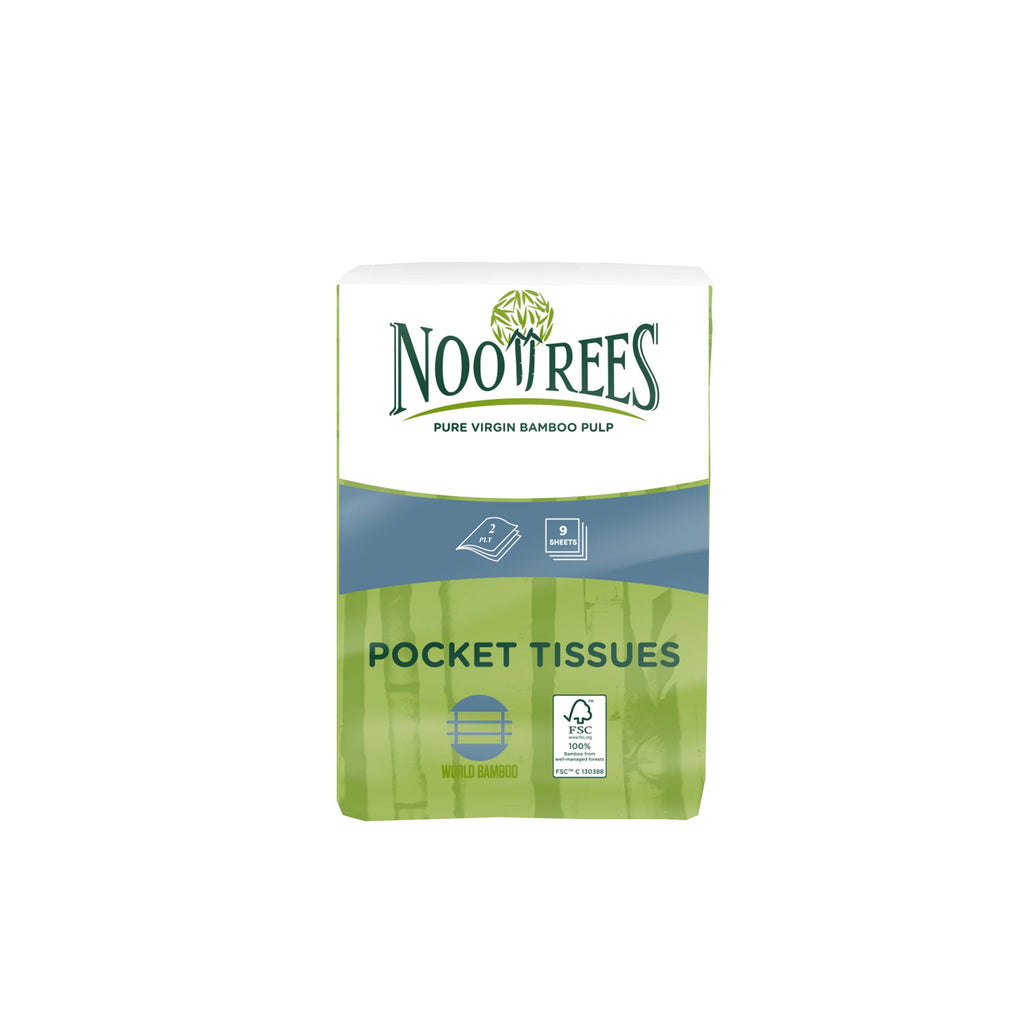 NooTrees Bamboo 2 Ply Pocket Tissue 10 packs x 3 Value Pack