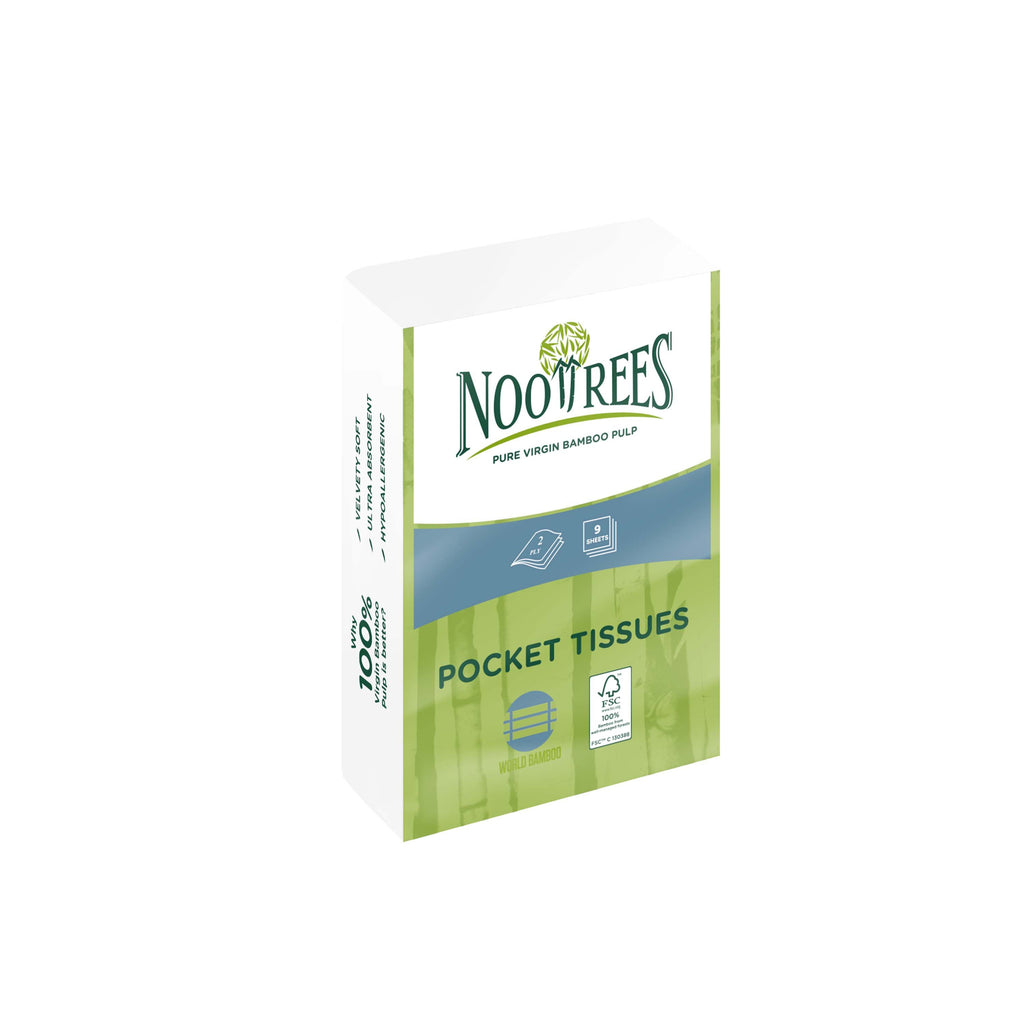 NooTrees Bamboo 2 Ply Pocket Tissue 10 packs x 3 Value Pack