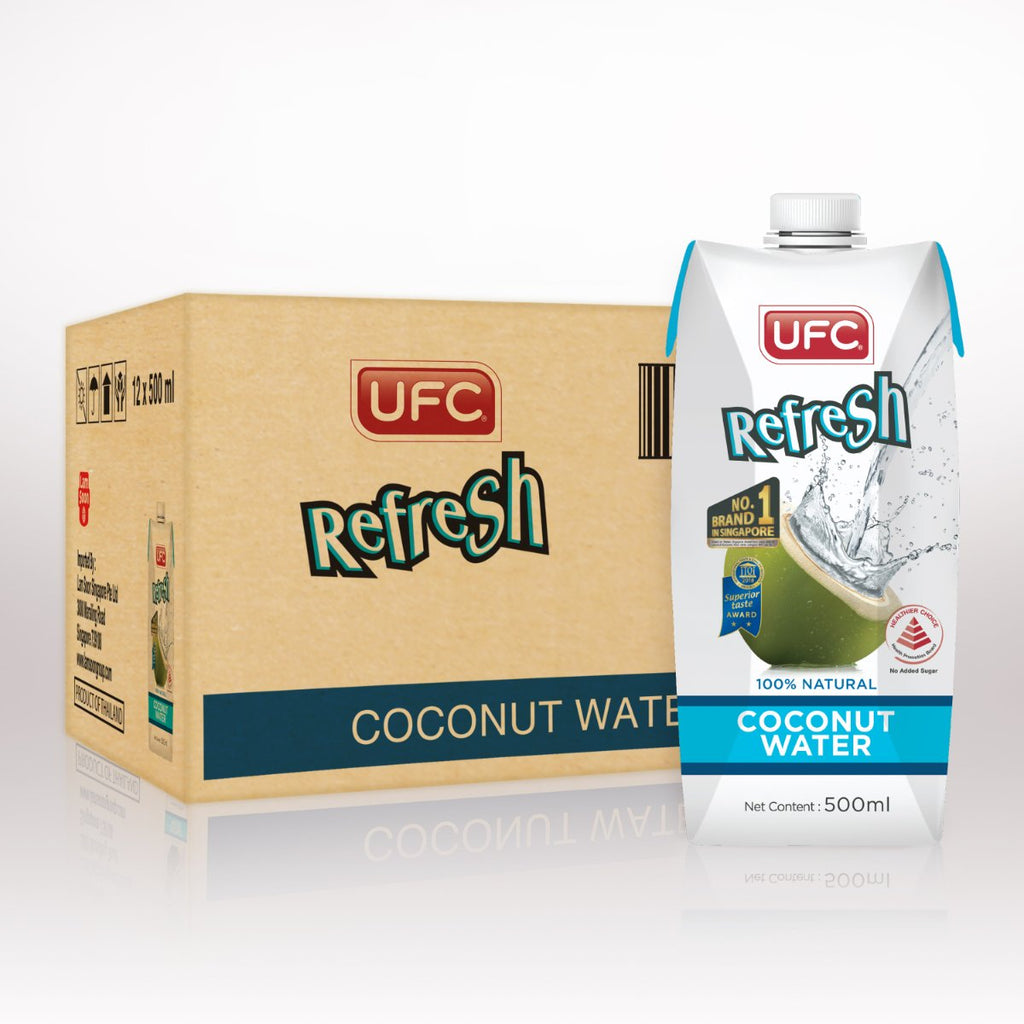 UFC Refresh Coconut Water (Carton 500ml) 500ml x 12 Packs